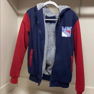 New York Rangers Hooded Zip Up Jacket